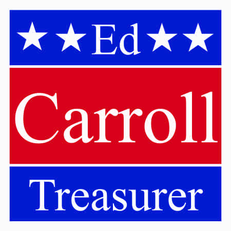 Political Lawn Sign for Treasurer
