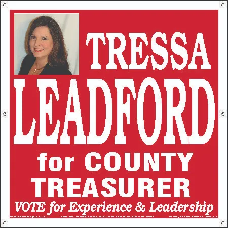 County Treasurer Campaign Election Signs