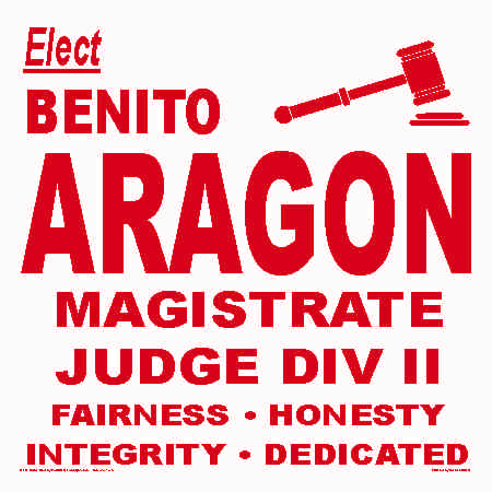 Yard Sign to Elect Magistrae Judge
