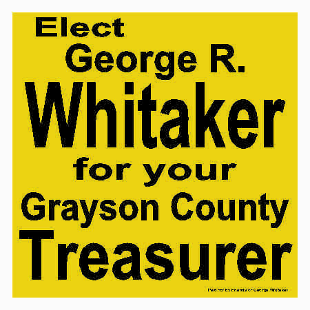 Treasurer Campaign Signs
