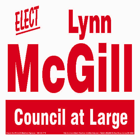 4x4 Campaign Signs For Council at Large
