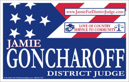 District Judge Campaign Yard Signs