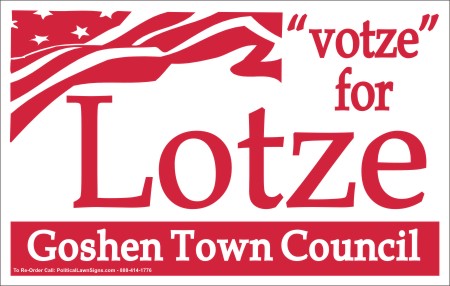 Town Council Campaign Election Signs
