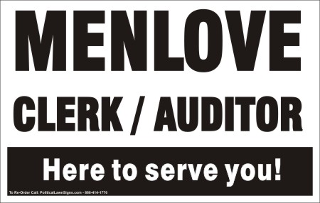 Clerk Auditor Election Signs
