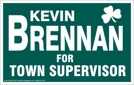 Foldover Yard Signs for Town Supervisor
