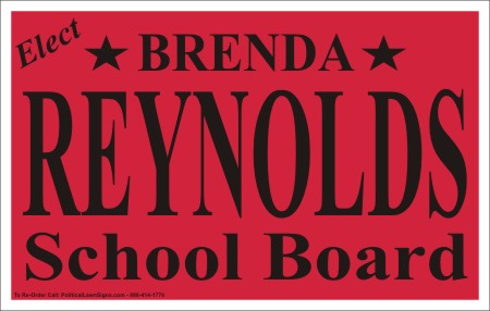 School Board Campaign Election Signs
