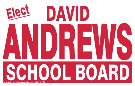 Sign for School Board

