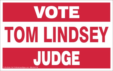 Vote Judge Lawn Signs
