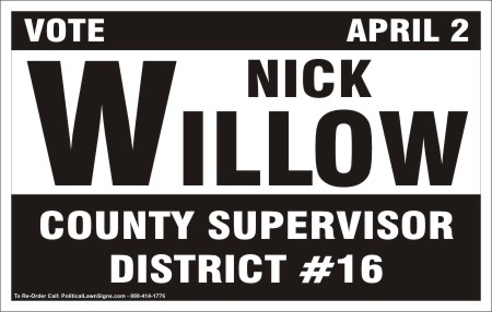 Vote County Supervisor Election Yard Signs
