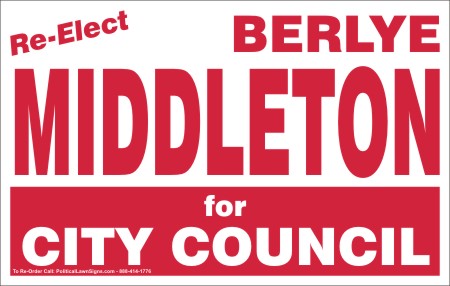 Re-Elect for City Council Campaign Signs
