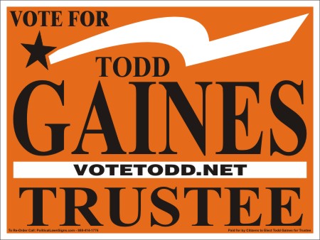 Vote for Trustee Election Signs
