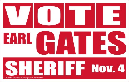 Vote Sheriff Foldover Yard Signs
