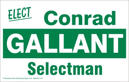 Elect Selectman Campaign Election Signs
