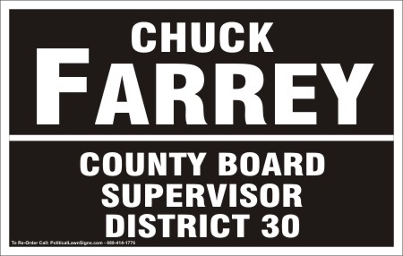 County Board Supervisors Campaign Signs
