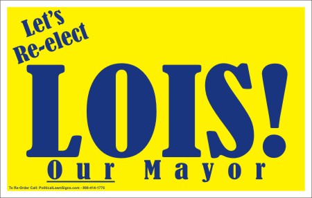 Re elect Mayor Foldover Yard Signs

