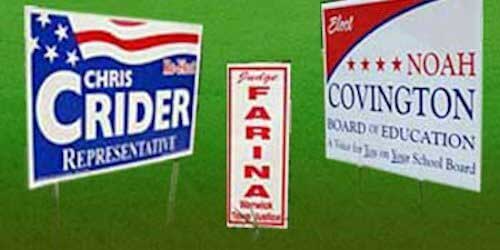 Poly Coated Political Lawn Signs