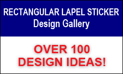 Rectangular Lapel Sticker Gallery