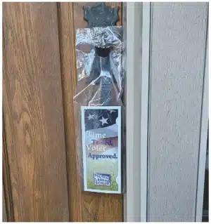 Doorknob Hanger Bag with flyer
