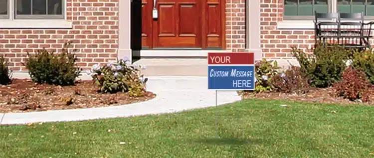 Large poly-coated fold-over signs